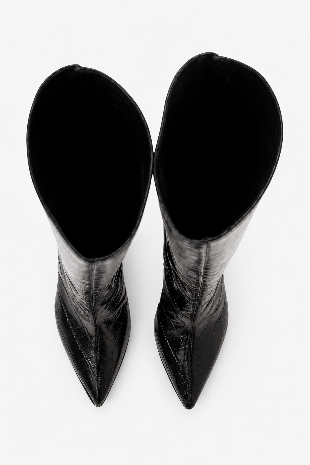 MARLENE BLACK in pelle stampa coccodrillo - dall-alto
