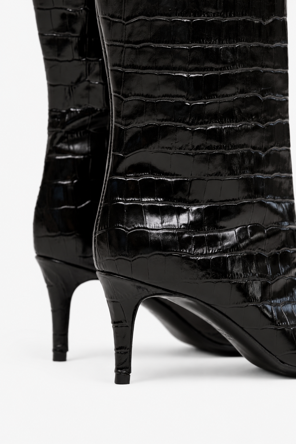MARLENE BLACK in pelle stampa coccodrillo - dettaglio