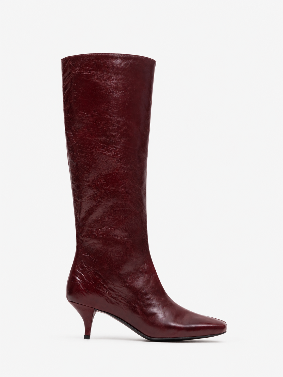 VIVIENNE URUS RED – stivale alto bordeaux, vista laterale